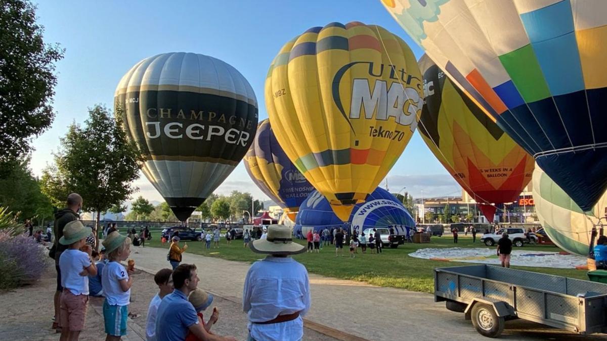 European Balloon Festival hot air balloons in Igualada